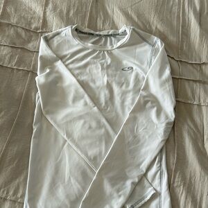 White Athletic long sleeve shirt